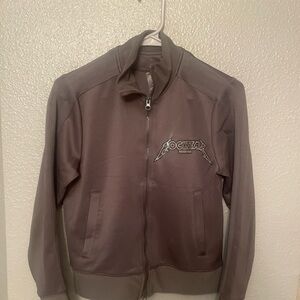 #rockstar rhinestone gray jacket sm 25 in chest to chest and 21in shoulder down